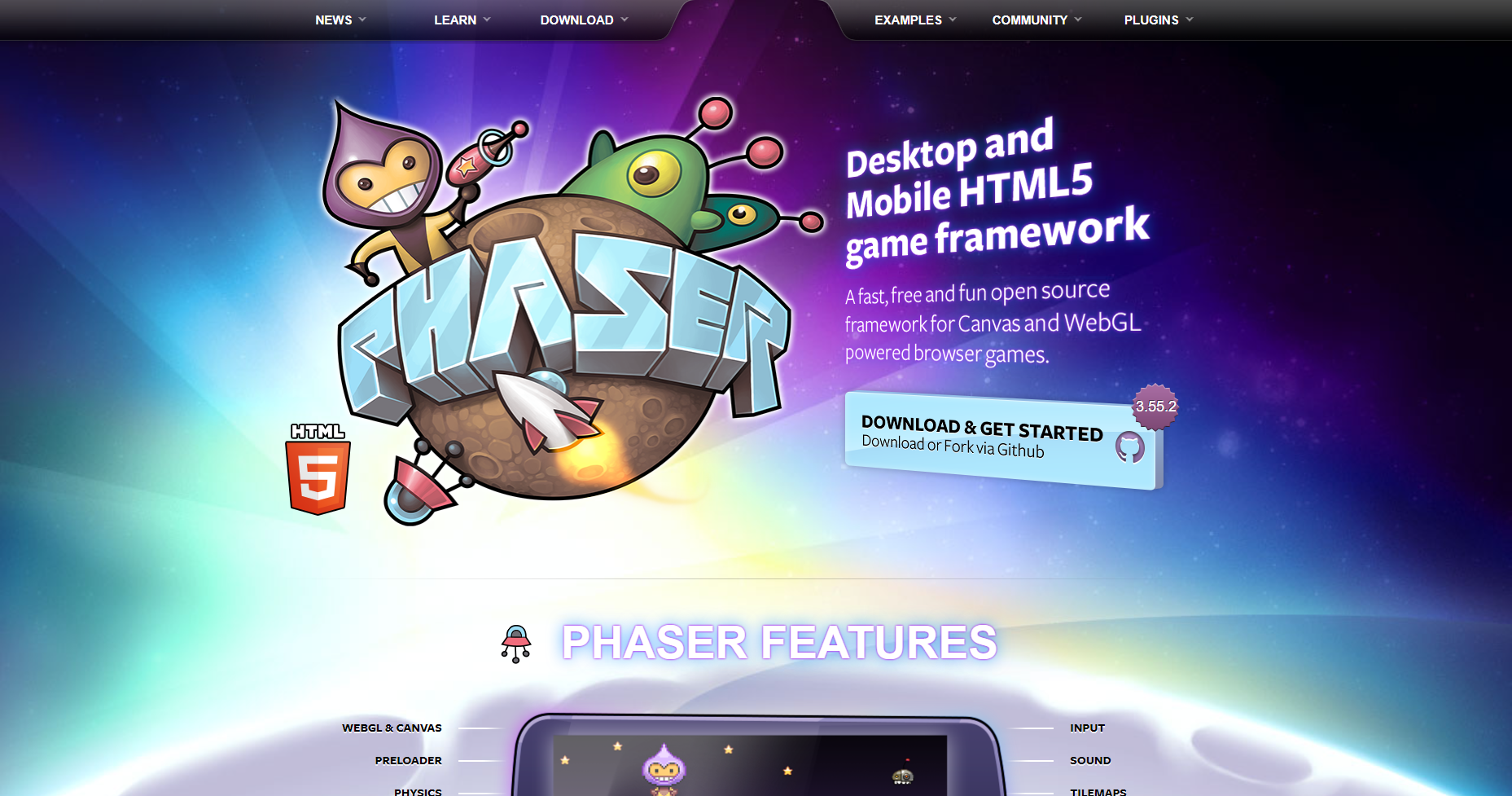 Open Source Game Engine - Client: Phaser